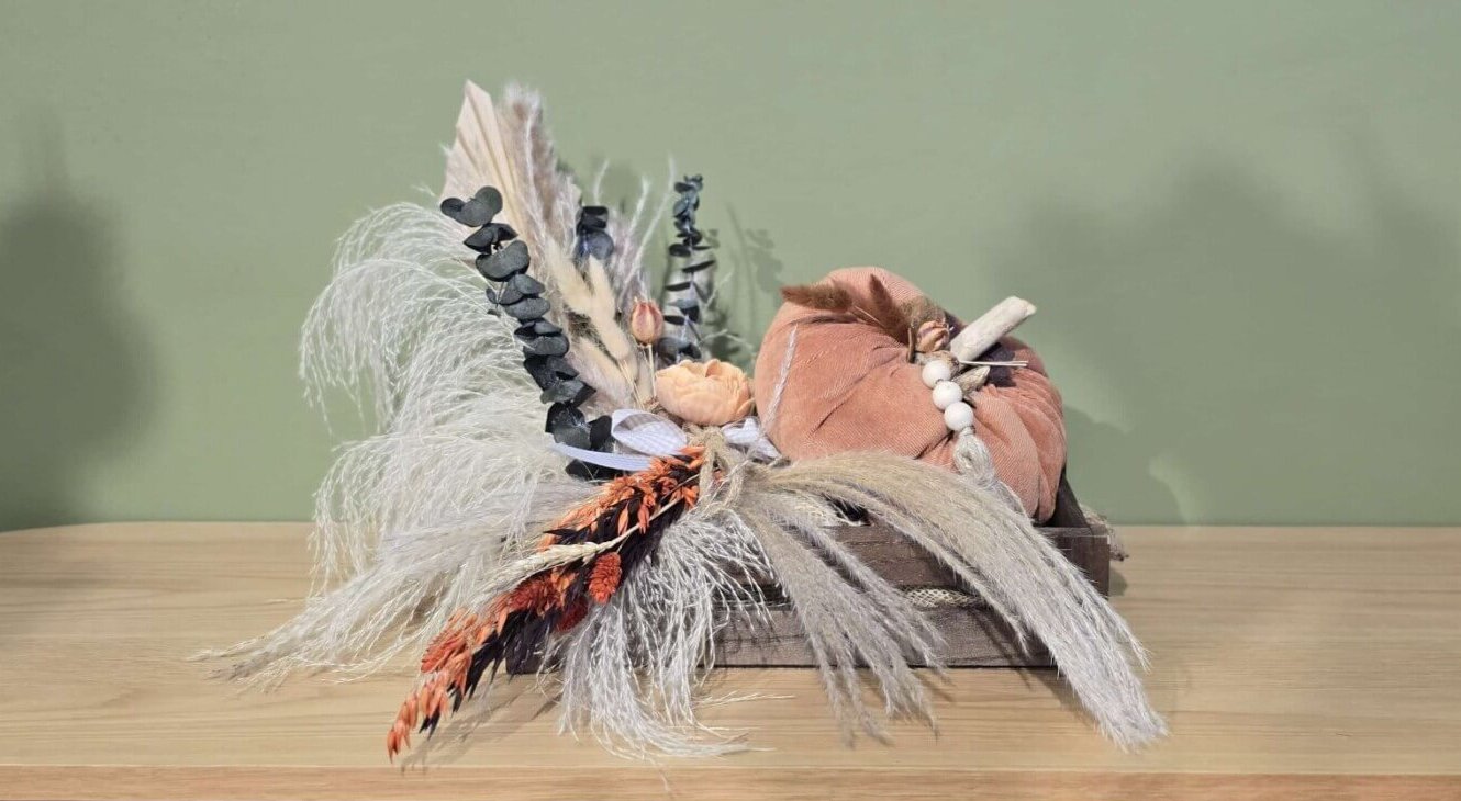 Σύνθεση με υφασμάτινη κολοκύθα